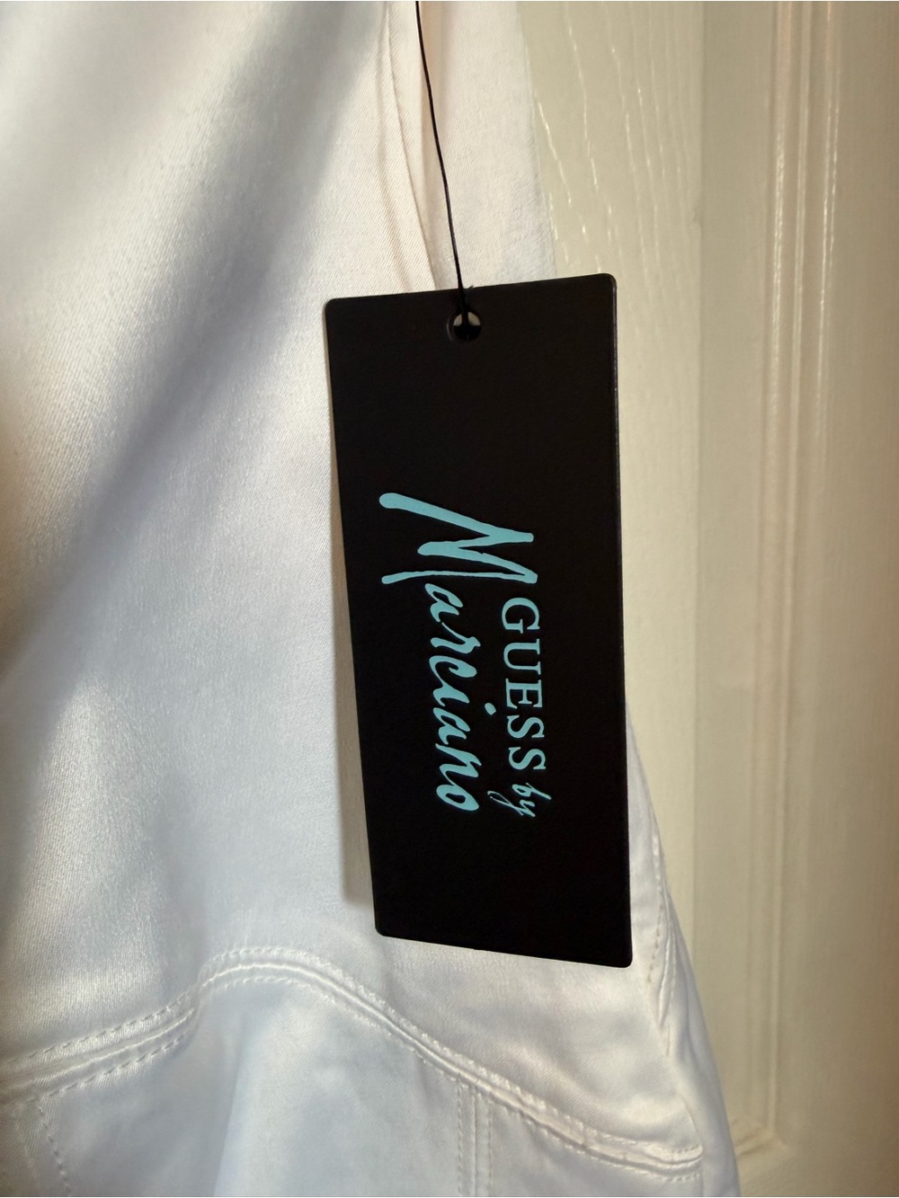 Guess by Marciano White Satin Bustier Midi Dress - Picture 7 of 9